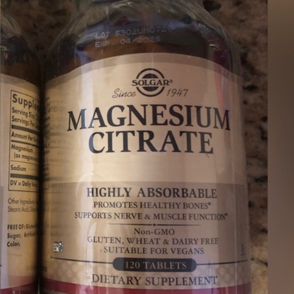Magnesium Citrate Solgar 120 tablets unpacked